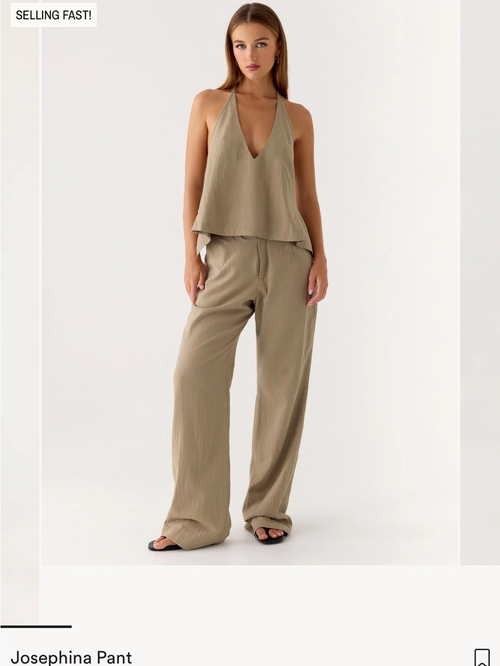 Peppermayo Wide-Leg Pants in Taupe
